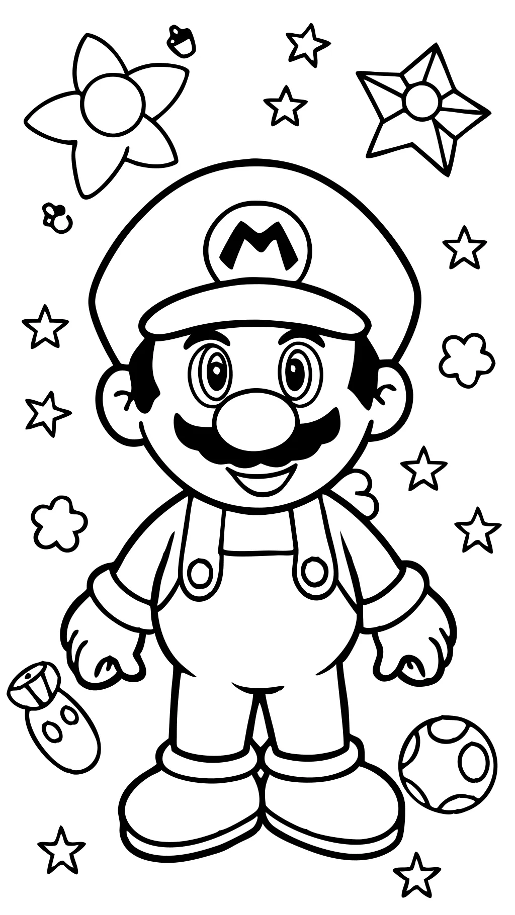 Página para colorear de Mario